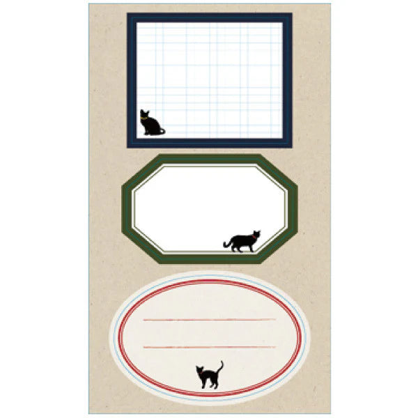 Black Cat Label Stickers