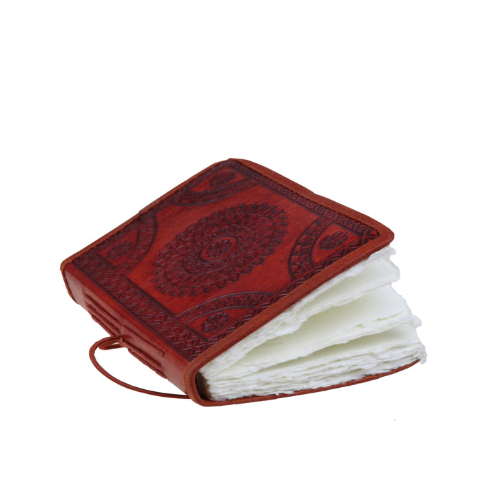 Leather Covered Parchment Paper Notebook