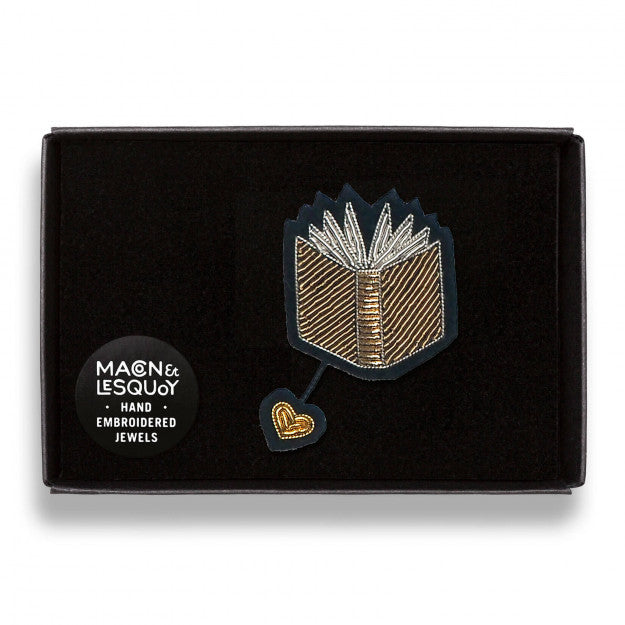 Looking For the Book Hand-Embroidered Pin