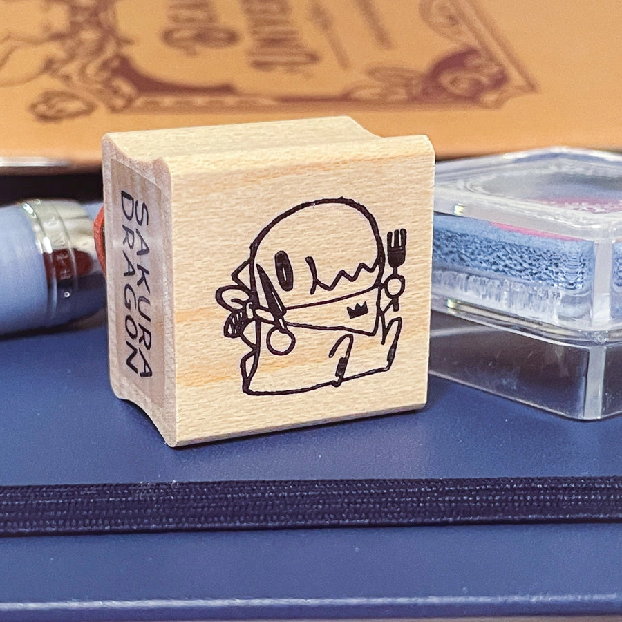 Dino Snack Time Small Wooden Stamp