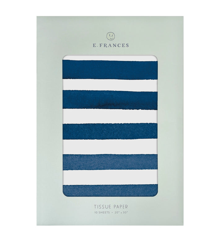 Navy Stripe Tissue Paper Pack