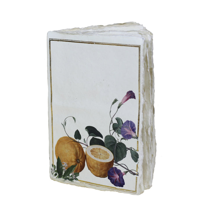 Lemon Flower Parchment Paper A6 Notebook
