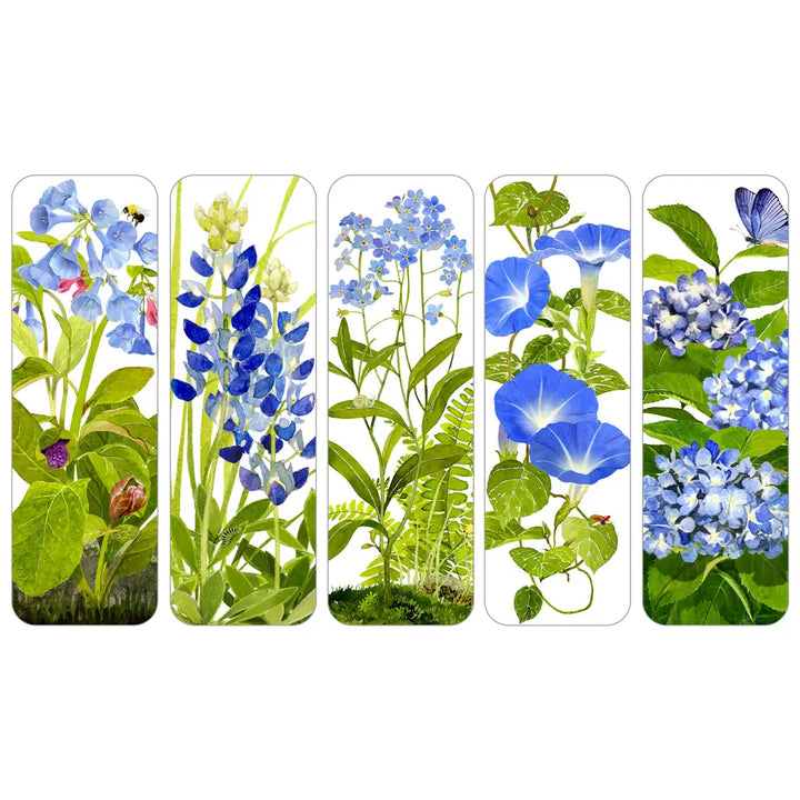 Blossoms in Blue | Illustrated Bookmarks