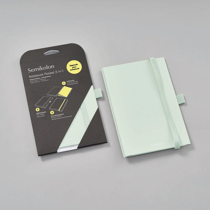 Semikolon Patch Pocket for A5 Notebook | Moss