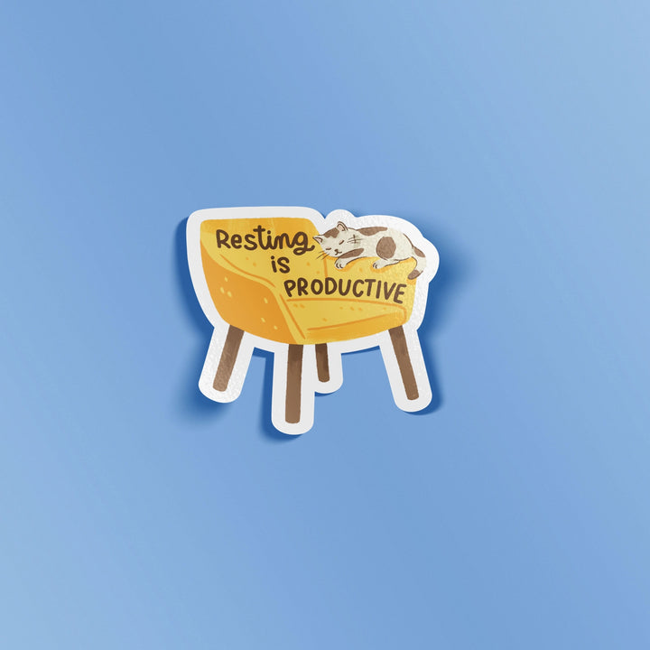 Resting Is Productive Vinyl Sticker