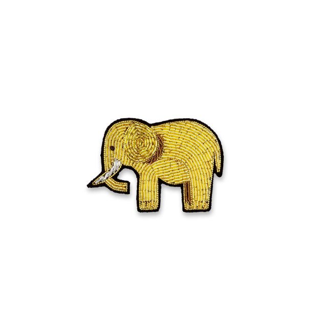 Elephant Hand-Embroidered Pin