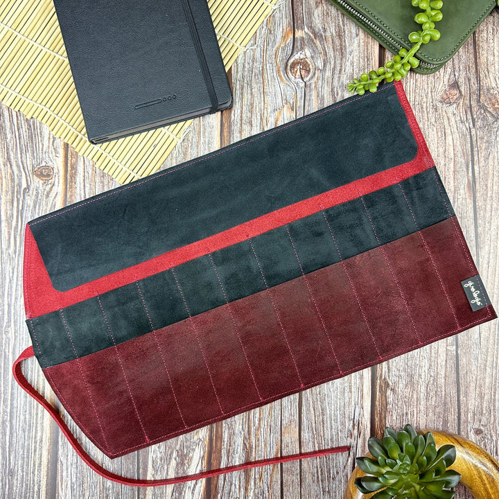 Crimson Ember Red 10 Pen Roll