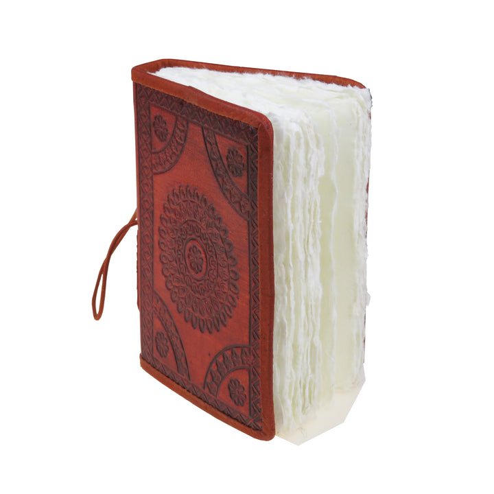 Leather Covered Parchment Paper Notebook
