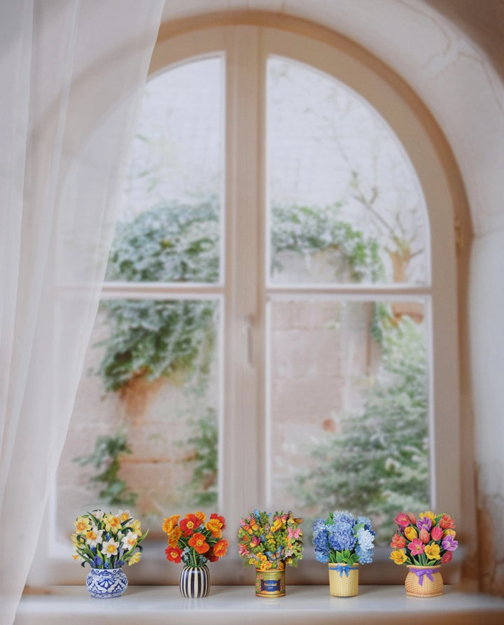 Garden Favorites Mini Pop-Up Cards | Assorted 5 Card Set