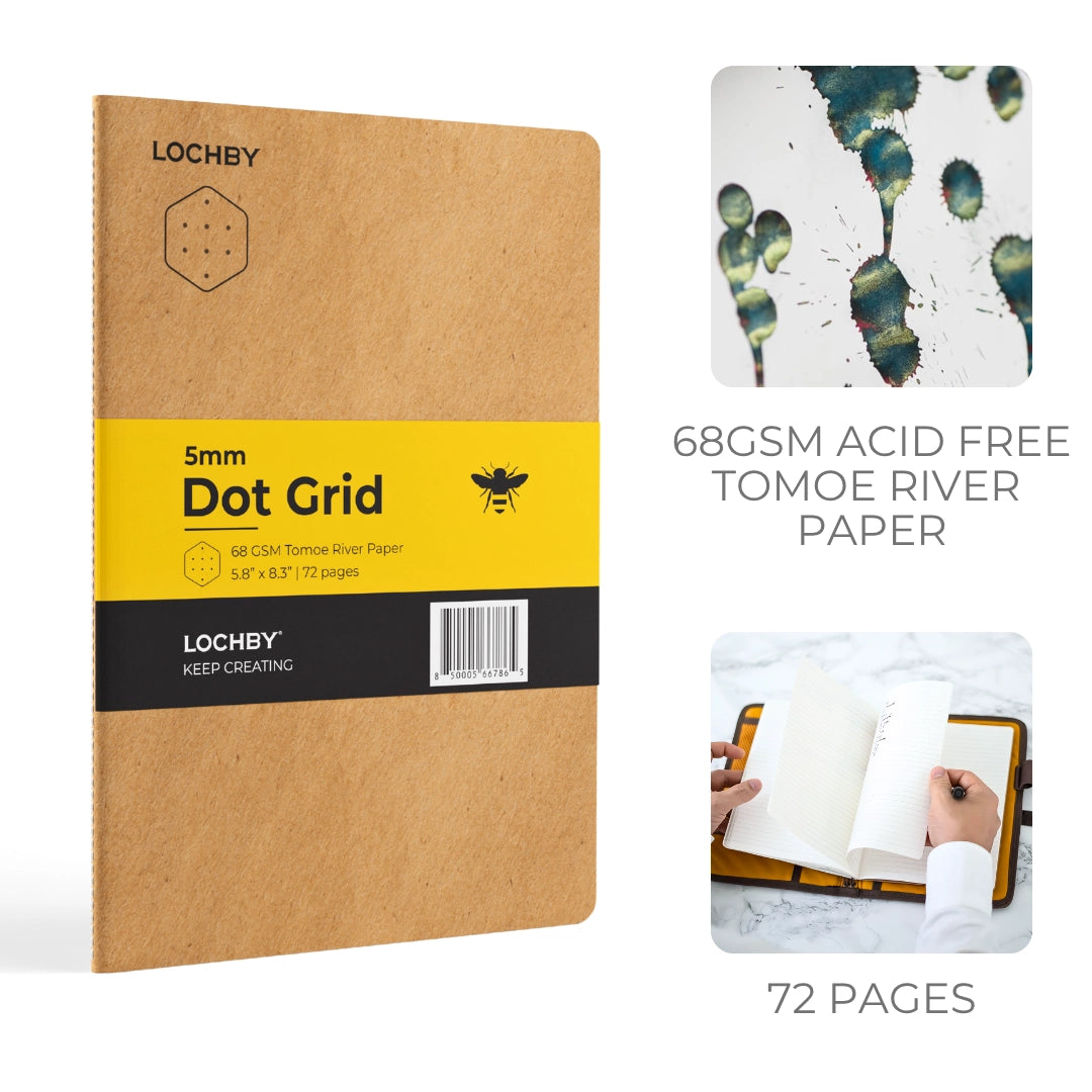 Tomoe River A5 Stitched-Bind Notebook | Dot Grid