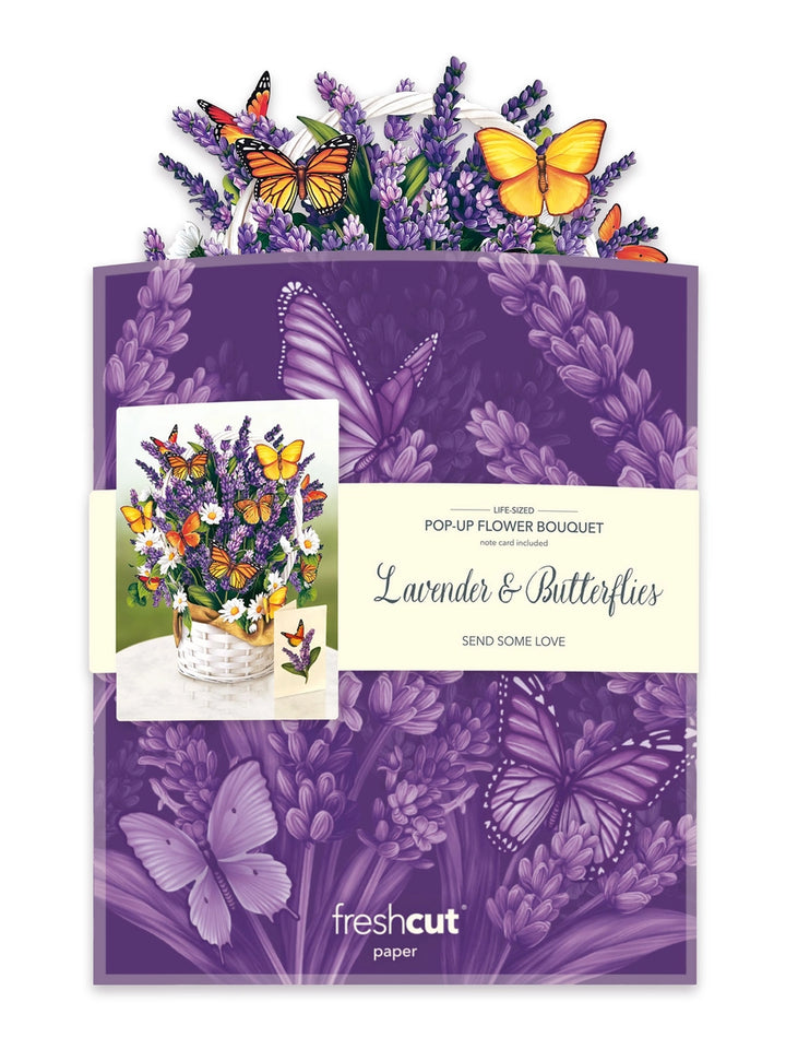 Lavender and Butterflies Large Pop-Up Card