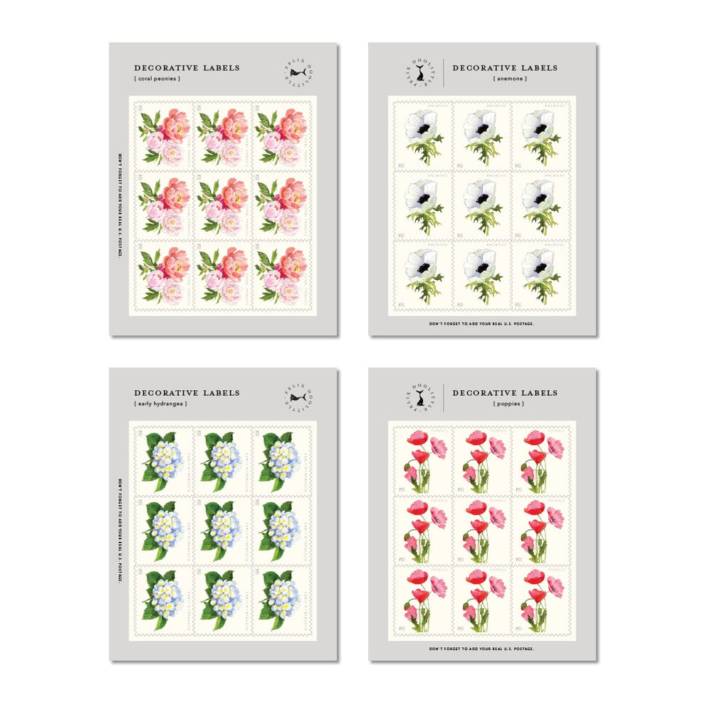 Forever Spring | Decorative Label Stickers | Set of 36