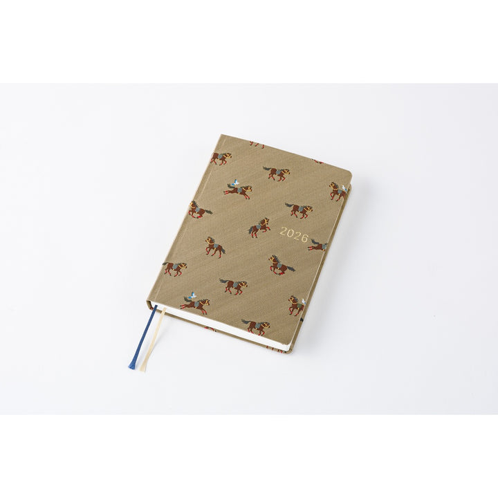 Hobonichi Techo 2026 A6 HON Planner | Bow & Tie: Galloping Horses | English