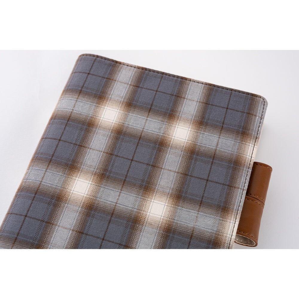 Hobonichi Techo A5 Cousin Cover with Planner | Shirt Fabric: Foggy Plaid | English Mon Start