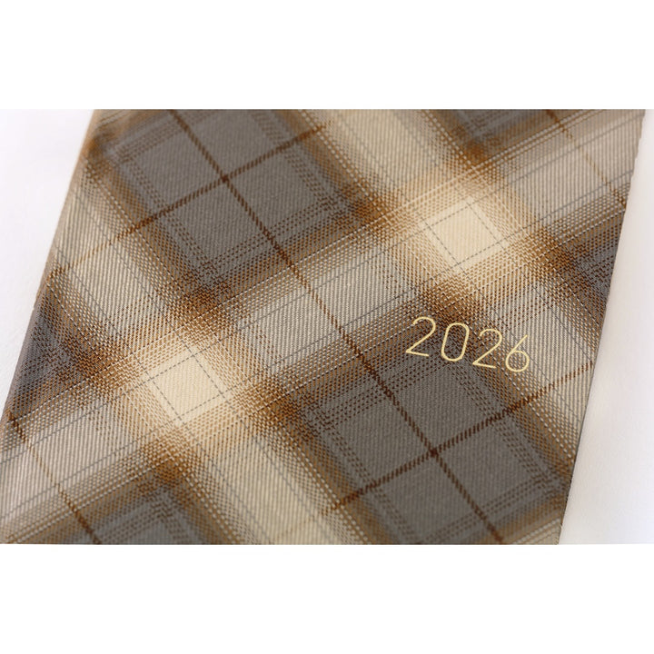 Hobonichi Techo 2026 Weeks Planner | Shirt Fabric: Foggy Plaid | English