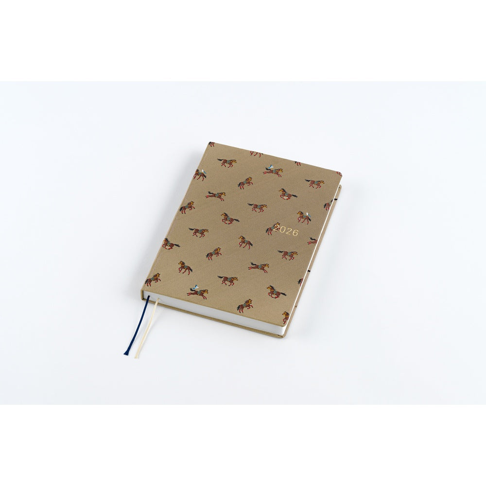 Hobonichi Techo 2026 A5 HON Planner | Bow & Tie: Galloping Horses | English