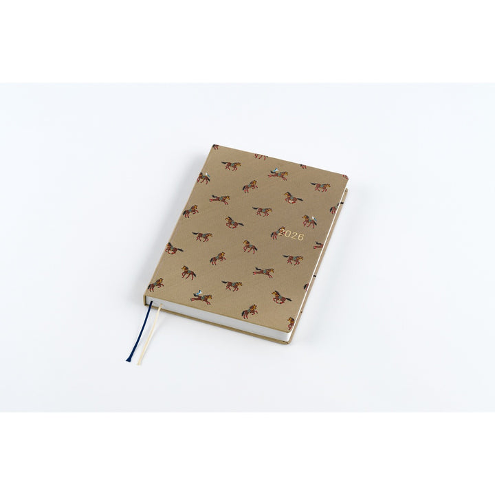 Hobonichi Techo 2026 A5 HON Planner | Bow & Tie: Galloping Horses | English