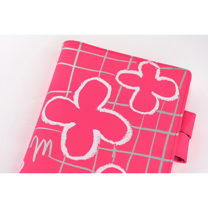Hobonichi Techo A5 Cousin Cover with Planner | Makoto Matsubayashi: Pink Flowers | English Mon Start