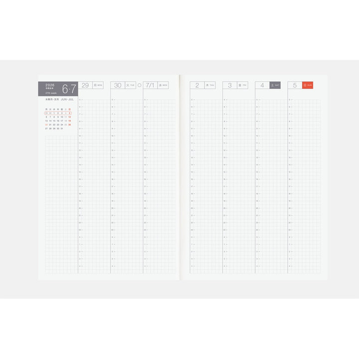 Hobonichi Techo 2026 A5 Day-Free Planner | Book Only | Japanese