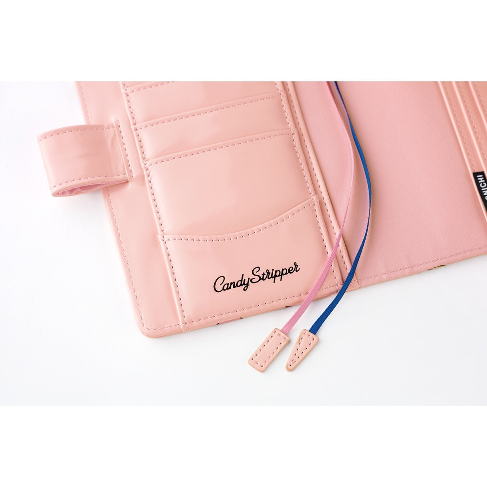 Hobonichi Techo A6 Original Cover with Planner | Candy Stripper: Random Dog & Cat (Pink) | English Mon Start