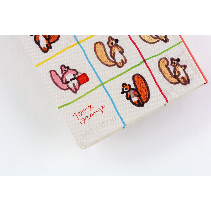 Hobonichi Techo 2026 Weeks Planner | 100%ORANGE: Squirrel’s Moving Day | English