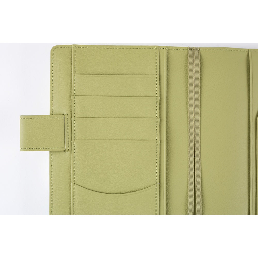 Hobonichi Techo A5 Cousin Cover with Planner | Leather: Sage Green | English Mon Start