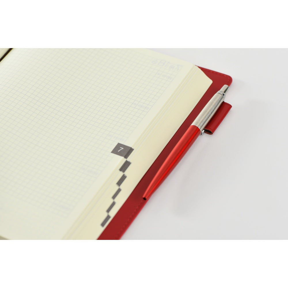 Hobonichi 5-Year A5 Techo Book (2026-2030) | Leather Cover (Red)