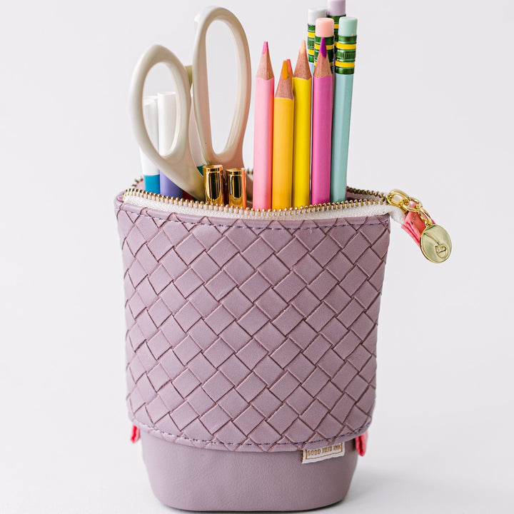 Luxe Standing Pencil Pouch | Lavender
