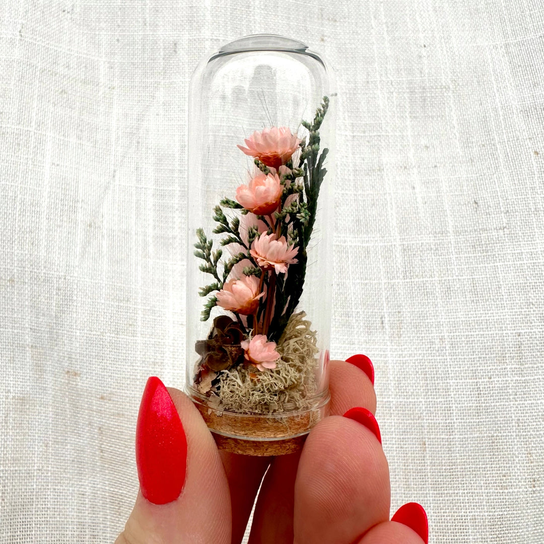 CA Studio Woodland Blush Mini Glass Terrarium