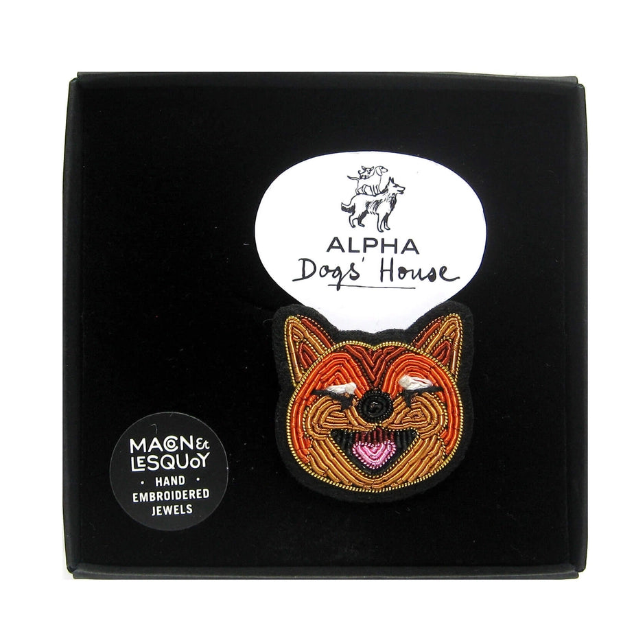 Shiba Hand-Embroidered Pin *