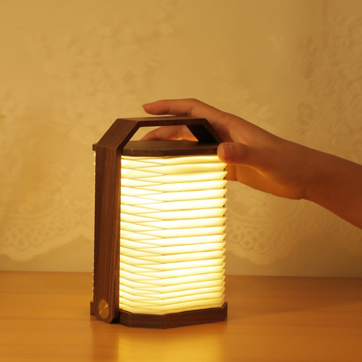 Smart Origami Lamp | Walnut