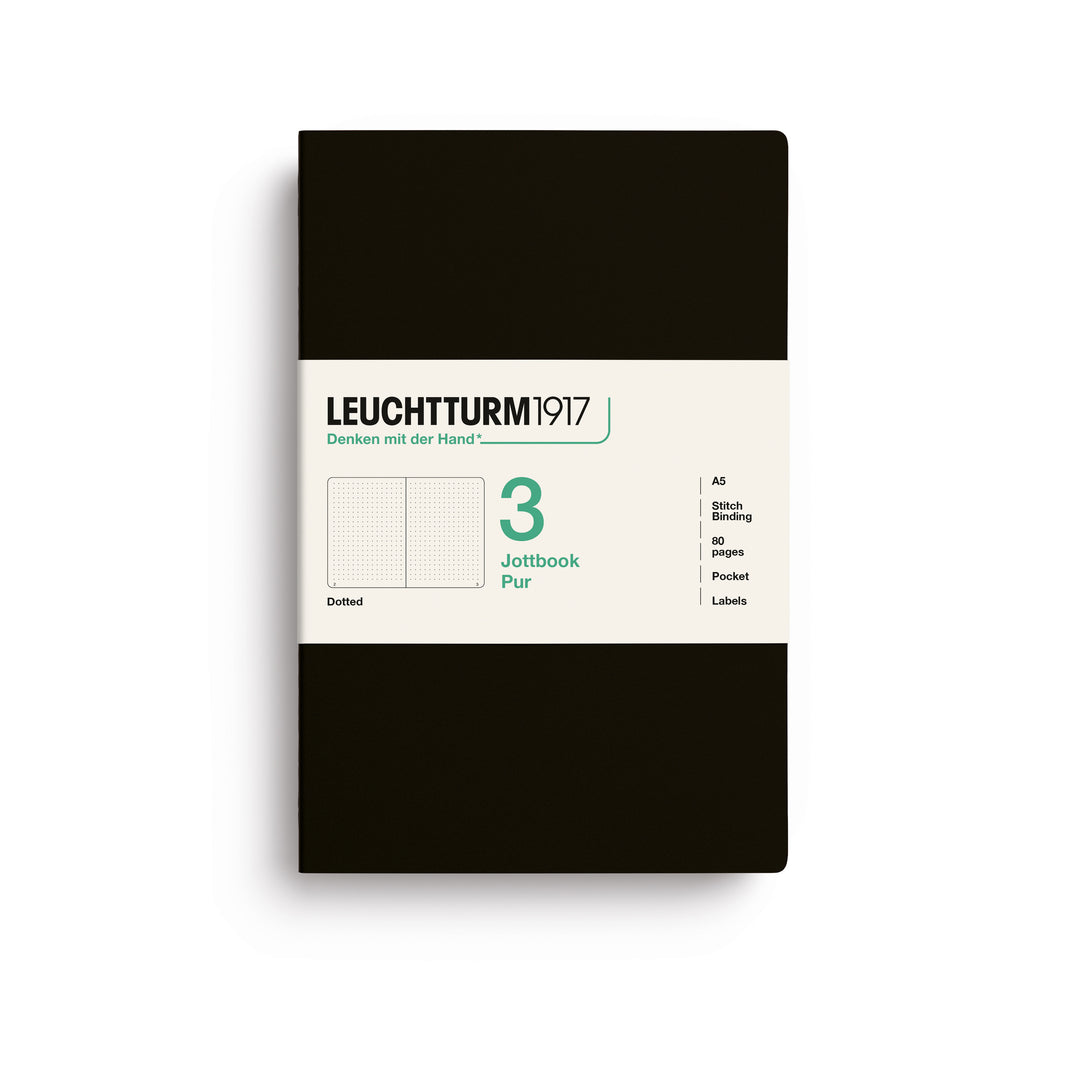 Softcover Dotted Jottbook | Black | Pack of 3