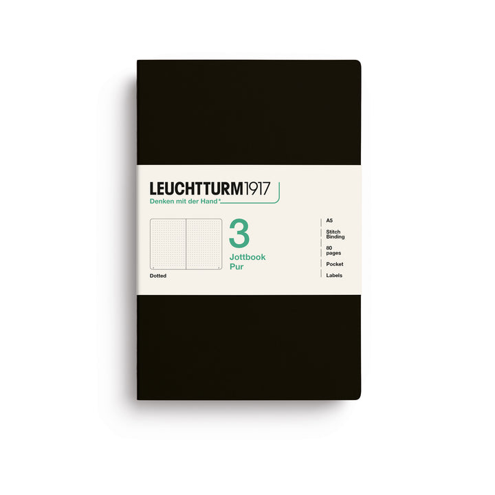 Softcover Dotted Jottbook | Black | Pack of 3