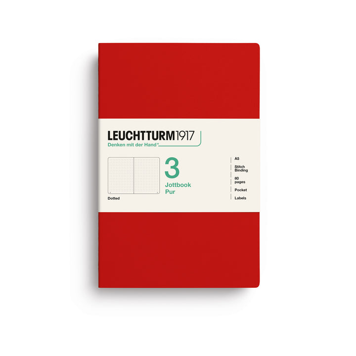 Softcover Dotted Jottbook | Cherry | Pack of 3
