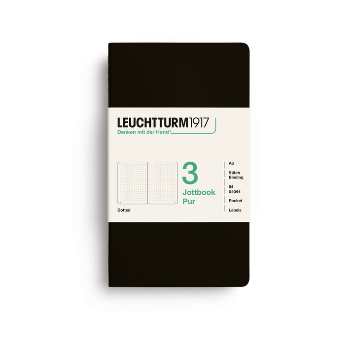 Softcover Dotted Jottbook | Black | Pack of 3