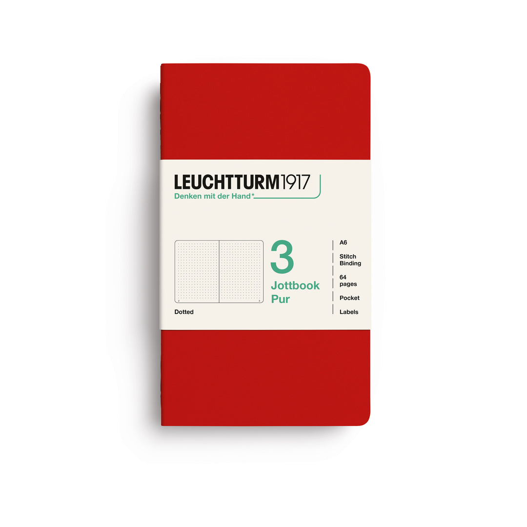 Softcover Dotted Jottbook | Cherry | Pack of 3
