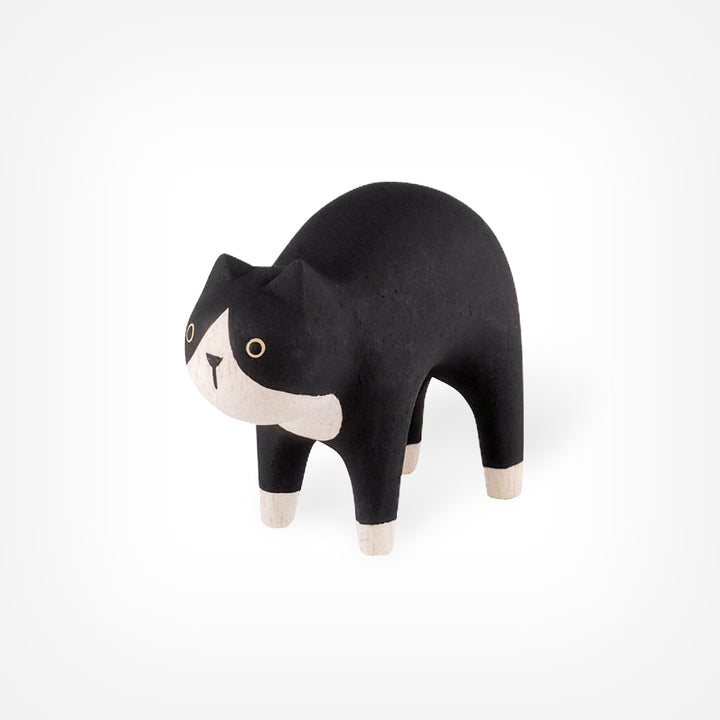 Tuxedo Cat Wooden Animal