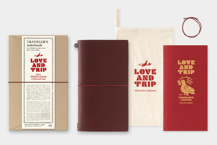 TRAVELER'S notebook LOVE AND TRIP Red | Regular Size | Limited Edition