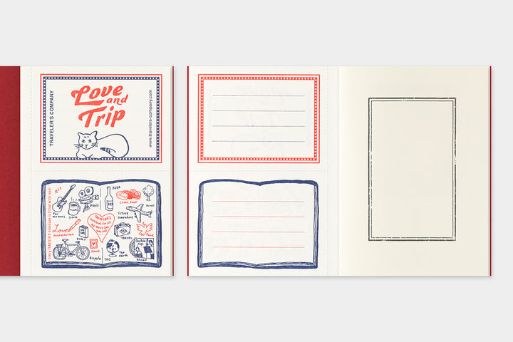 TRAVELER'S notebook LOVE AND TRIP Red | Passport Size | Limited Edition