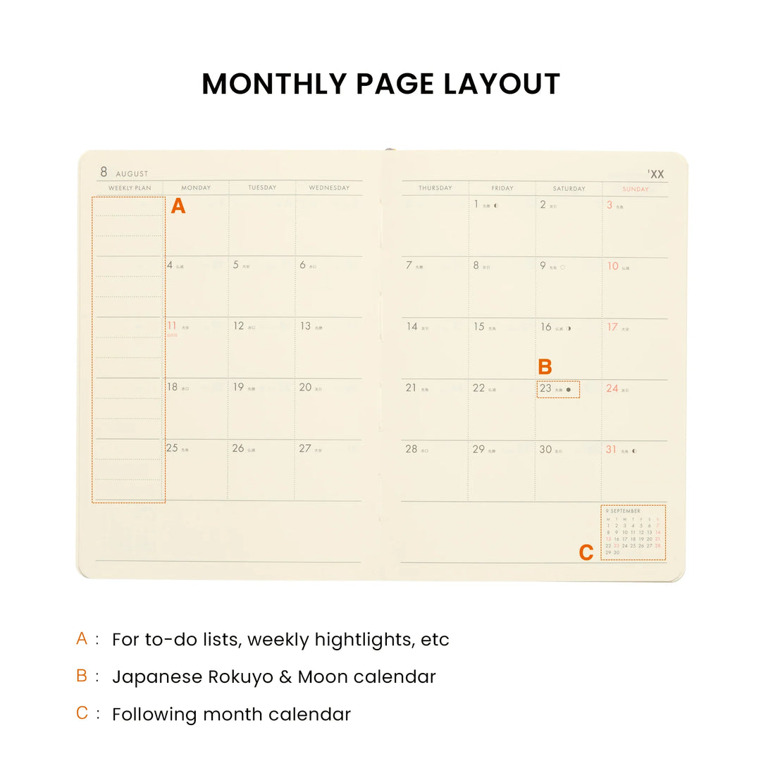 2026 Honeybee Weekly Planner | A6 Brown