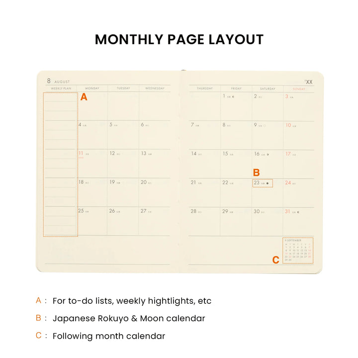 2026 Honeybee Weekly Planner | A6 Brown