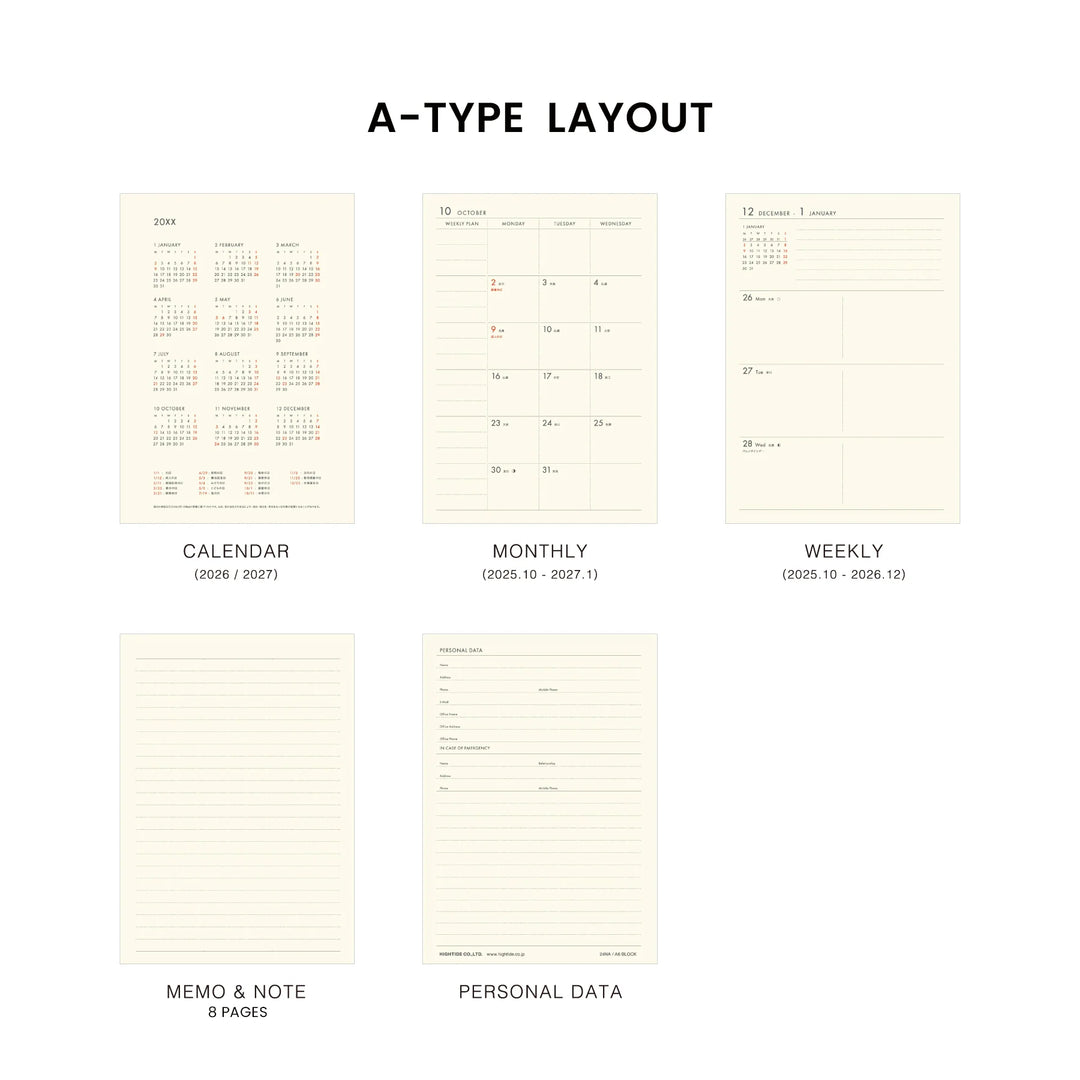 2026 Honeybee Weekly Planner | A6 Brown