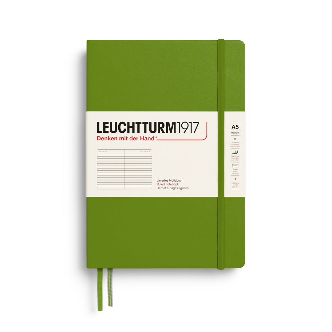 Leuchtturm1917 Hardcover Lined A5 Notebook | Moss