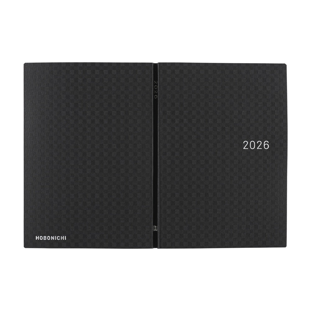 Hobonichi Techo 2026 A6 HON Planner | Paper Series: Black Gingham | English