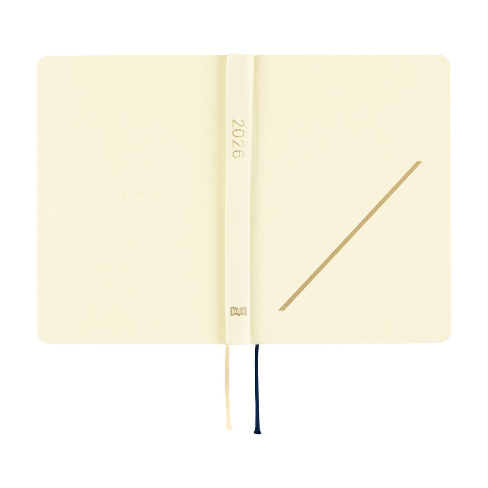 Hobonichi Techo 2026 A6 HON Planner | Slash Ivory | English