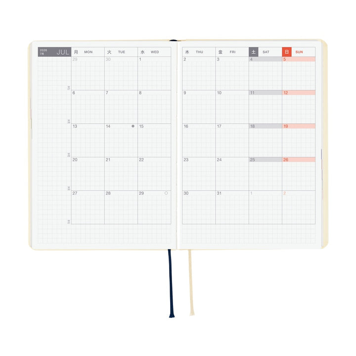 Hobonichi Techo 2026 A6 HON Planner | Slash Ivory | English