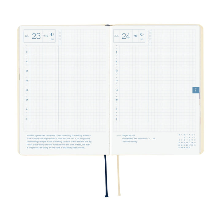 Hobonichi Techo 2026 A6 HON Planner | Slash Ivory | English