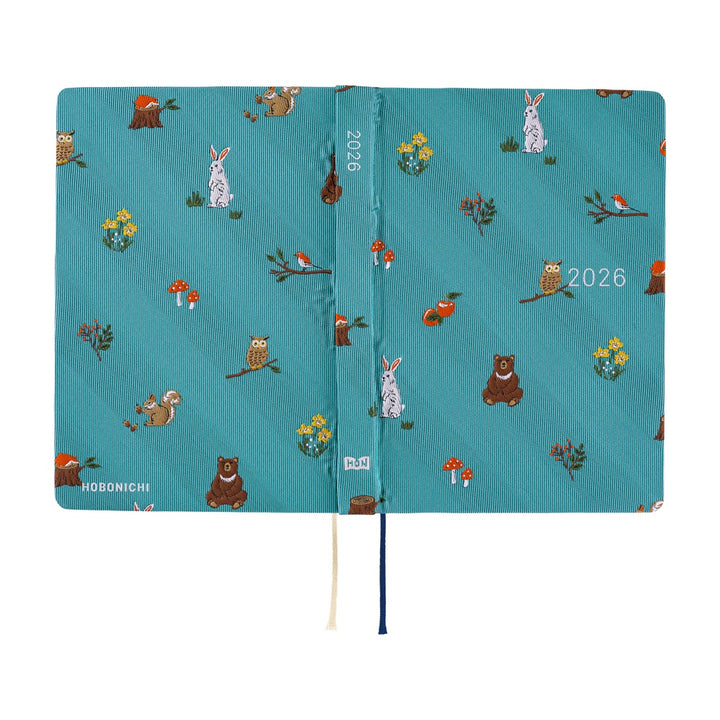 Hobonichi Techo 2026 A6 HON Planner | Bow & Tie: In the Forest | English