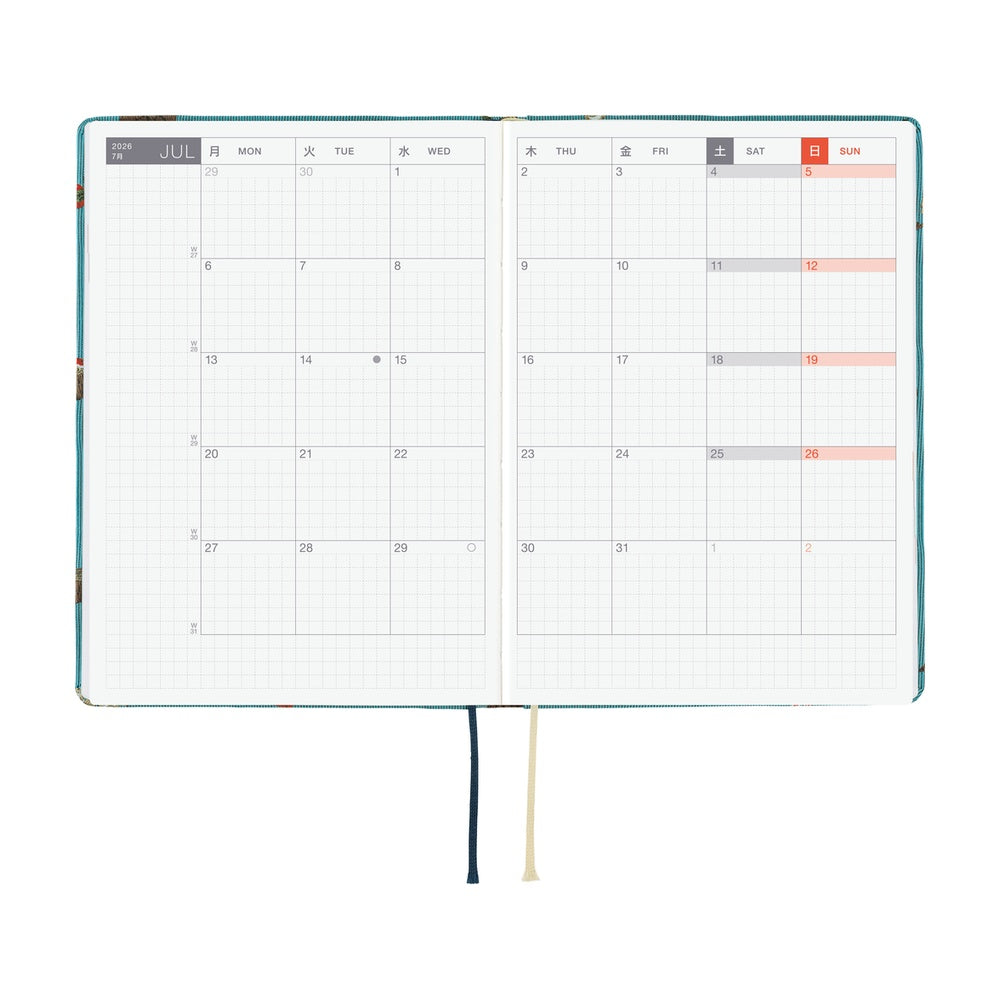 Hobonichi Techo 2026 A6 HON Planner | Bow & Tie: In the Forest | English