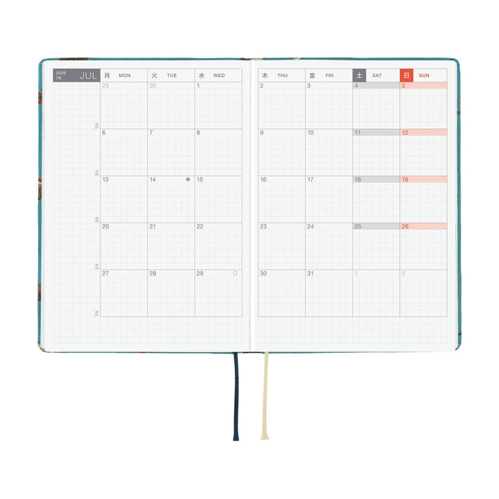 Hobonichi Techo 2026 A6 HON Planner | Bow & Tie: In the Forest | English